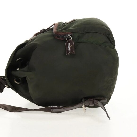 PRADA Backpack Nylon Khaki Silver - Picture 7 of 15